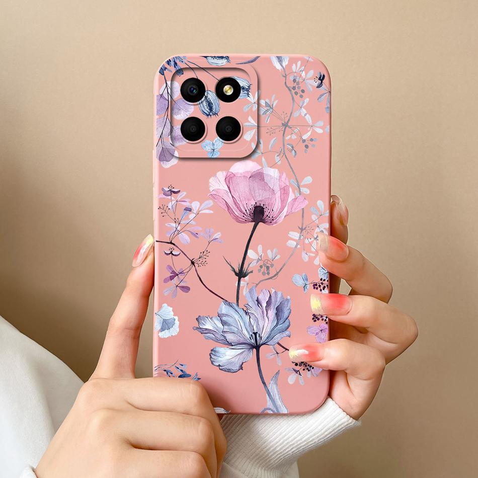 For Huawei Honor X6 X6S X6A Case Cartoon Liquid Silicone Full Coverage Anti Drop Phone Shell For HonorX6 X 6 X6 S A Bumper Funda