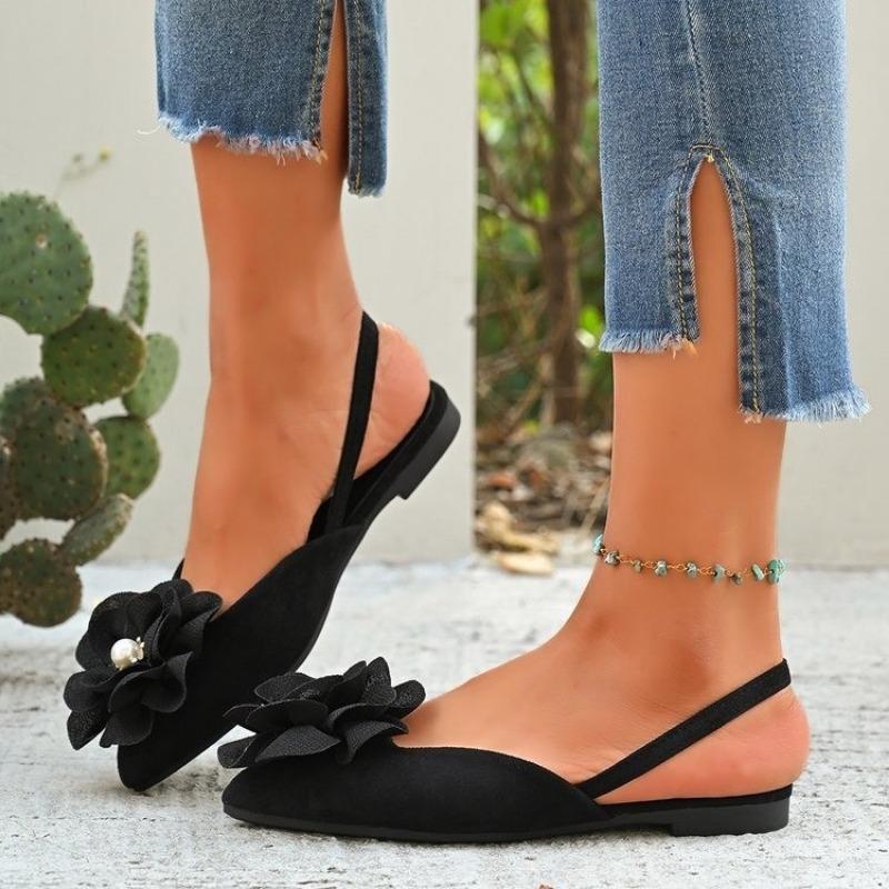 Fashion 2025 Summer Closed Toe Women's Sandals Fashion Floral New Daily Light Comfortable Plus Size Best Seller Flat Sandals Zapatos