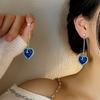 Heart Shape Zirconia Drop Earrings for Women Fashion Jewelry Gift