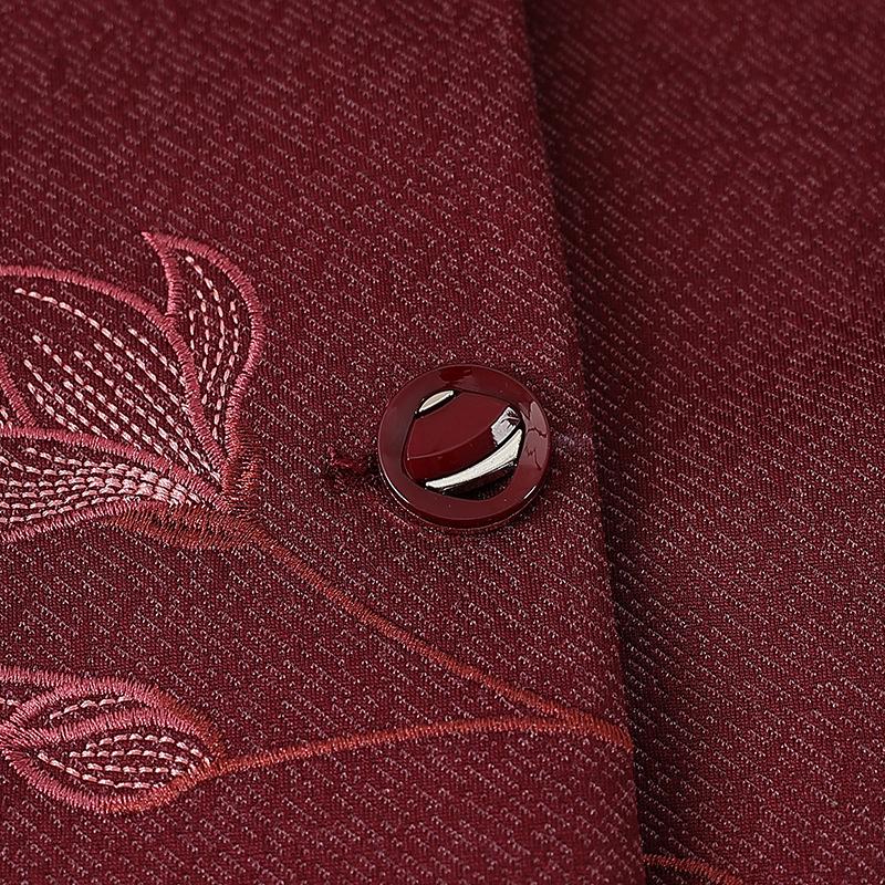 2026 Spring New Arrival Women's Plus Size Embroidered Mid-length Jacket for Middle-Aged & Elderly Moms