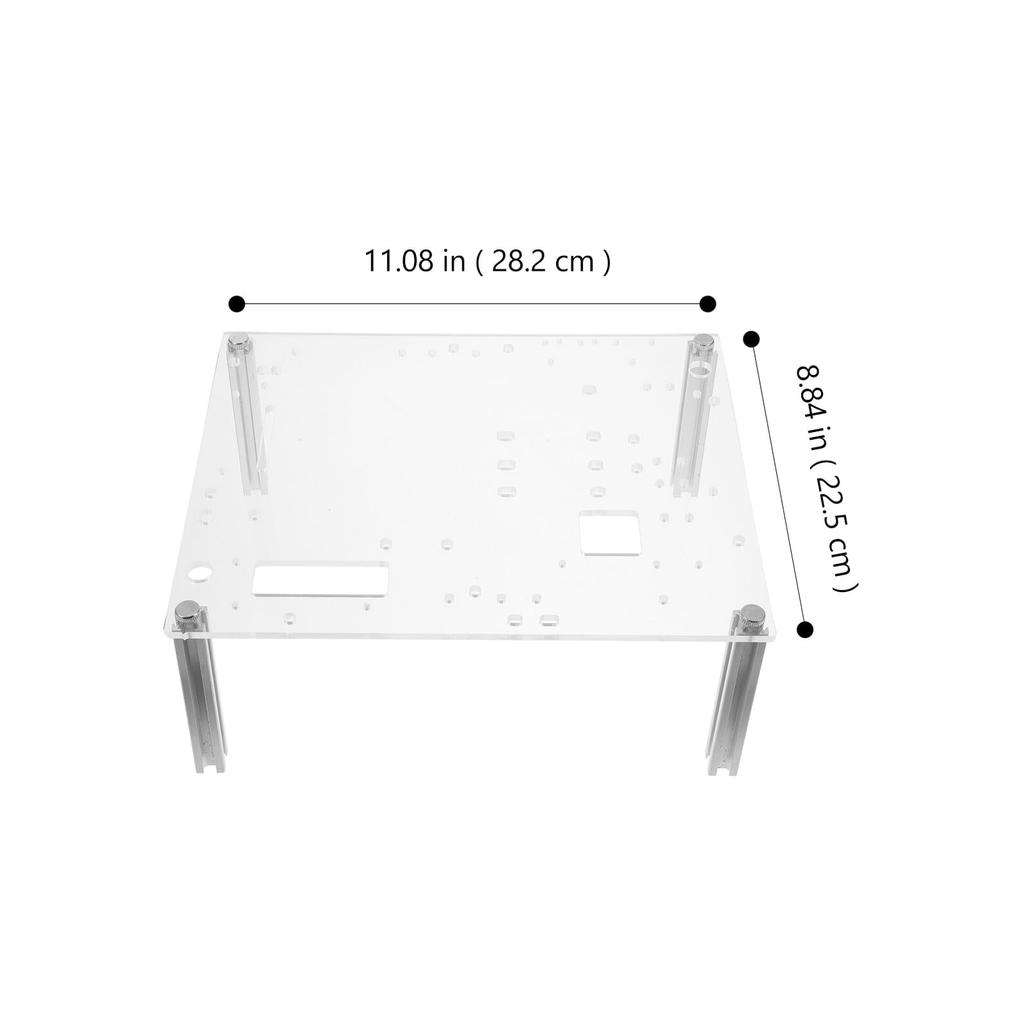 OATIPHO PC Case, Open Frame, Acrylic Panel, MicroATX Compatible, Desktop, Workspace PC Frame, Rack, Space-Saving