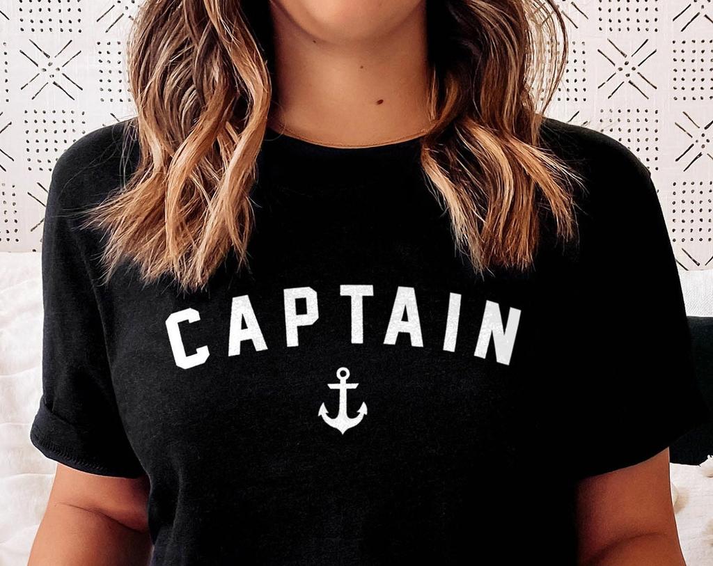 Captain Anchor Shirt, Nautical Sailing Design, Maritime Lover Gift