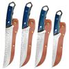 4-teiliges Küchenmesser-Set aus Edelstahl für Metzger, Fleischerbeil, Ausbeinmesser, Gemüseschneidemesser
