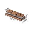 Creative Glass Walnut Fruit Bowl with Compartments for Snacks & Desserts