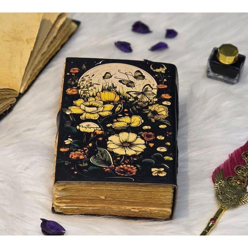 Fox Leather Journal | Handmade Vintage Diary with Lock | Woodland Notebook | Grimoire Journal | Book of Shadows