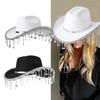 Shimmering Sequins Star Fringe Cowboy Hats Woman Female Lightweight Cowboy Hats Western Party Hat Male Windproof Hat