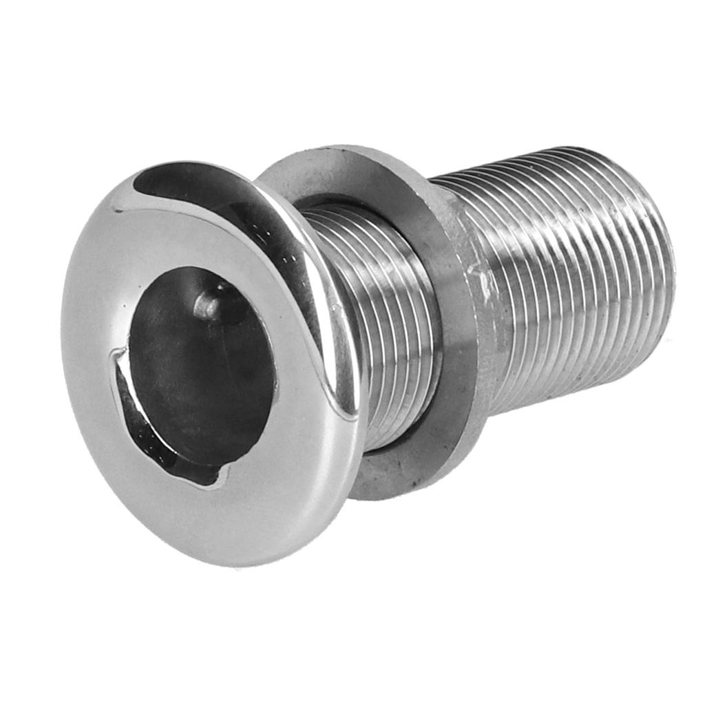1in Thru Hull Fitting Connector 316 Stainless Steel Water Drain Outlet for Marine Boats Yacht