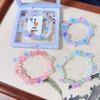 Exquisites siebenfarbiges Kristall-Pfirsichblüten-Armband für Schüler