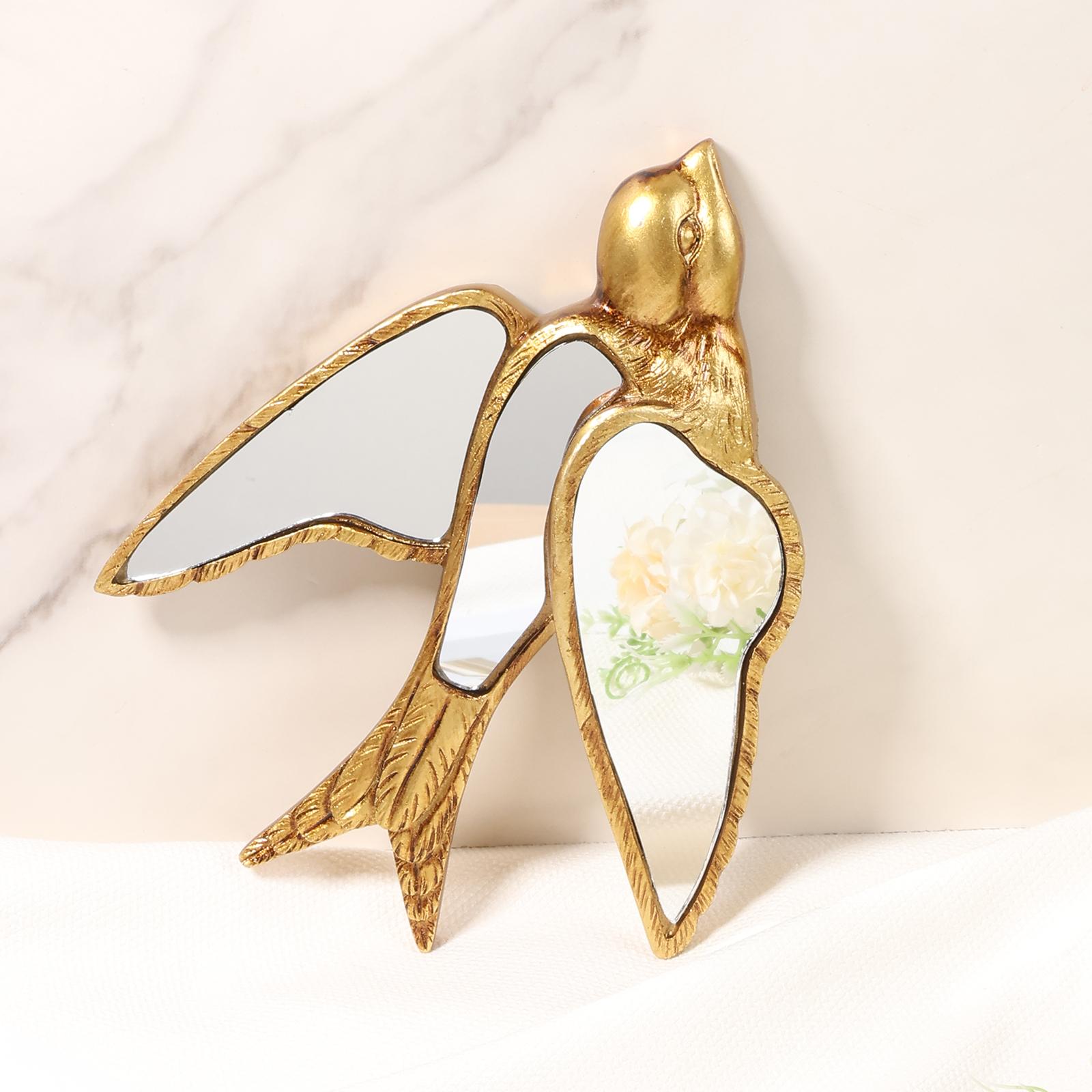 

Wall Decor Art Vintage Swallow/Dragonfly/Butterfly Shape Mirror Home Decor for Living Room Bathroom Kitchen Decorations Indoor