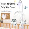 Baby Crib Mobile: Rotating Plush Animal Soothing Music Box with Bracket