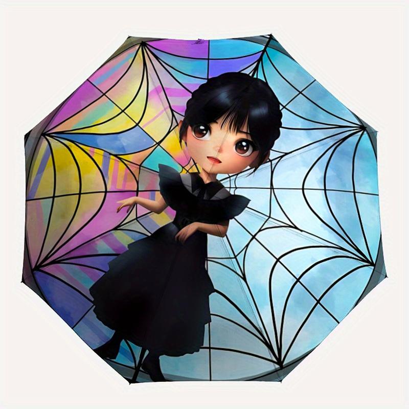 

1pc Wednesday Cartoon Character Automatic Umbrella 8-Bone Design Compact Gear for Outdoor Travel, Perfect Gift for Friends or Family yy250822101