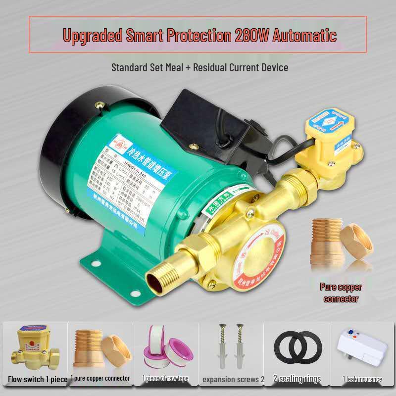 Edelstahl Automatische Druckerhöhungspumpe für Warm- & Kaltwasserhahn: 90/100/120/150W Ganzhaus-Rohrleitungsheizung.
