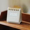 2 Stück Mini-Tischkalender Okt. 2025-Dezember. 2026 14 Monatsplaner Desktop Klein Stehend Umblätterkalender mit Doppelbindung für Home Office