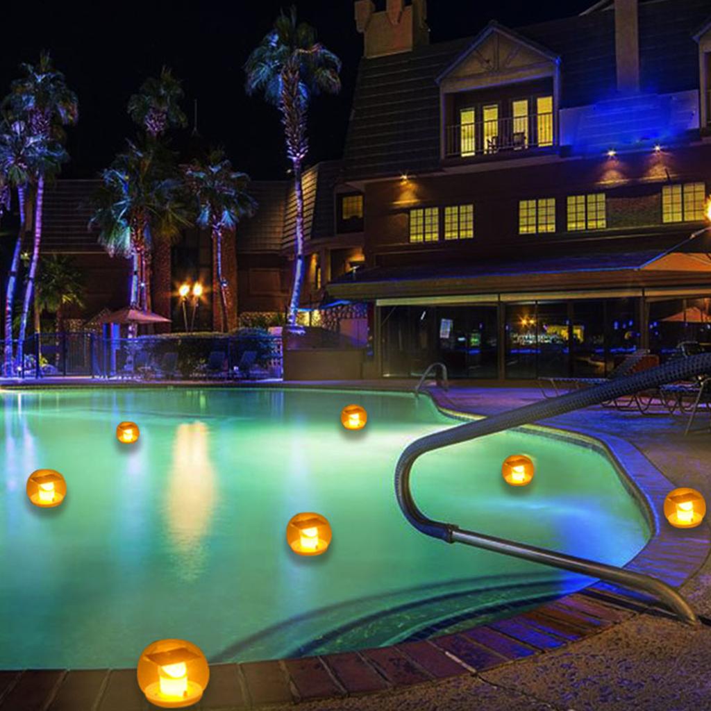 Solar Flame Floating Lights Pool Lights Outdoor Bar Flower Beds On Floating Lights Water Floating Lights