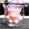 Cat Claw Cup Pink Cherry Printing Cat Paw Mug Cute Cat Foot Shape Transparent Double Wall Coffee Cups Insulated Thermo Milk Tea
