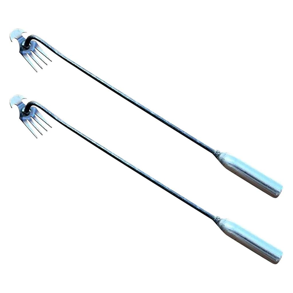 Hoe Weeding Artifact Uprooted Grass Tools Garden Hoe Rake Steel Farm Tools Small Hoe Loosen with 4 Teeth The Soil Wild Vegetable