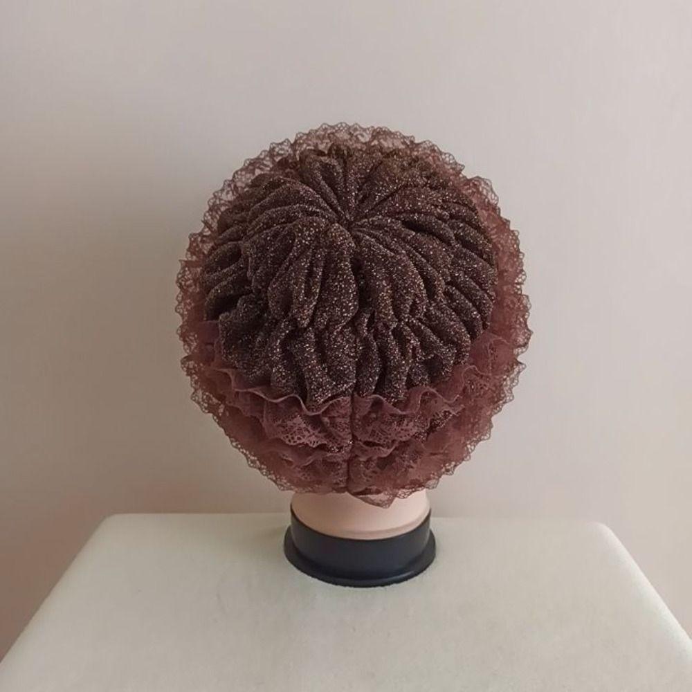 New Lace Wrap Women Turban Hat Acrylic Fibers Mesh Bonnet Hats Breathable Head Wraps Caps Summer