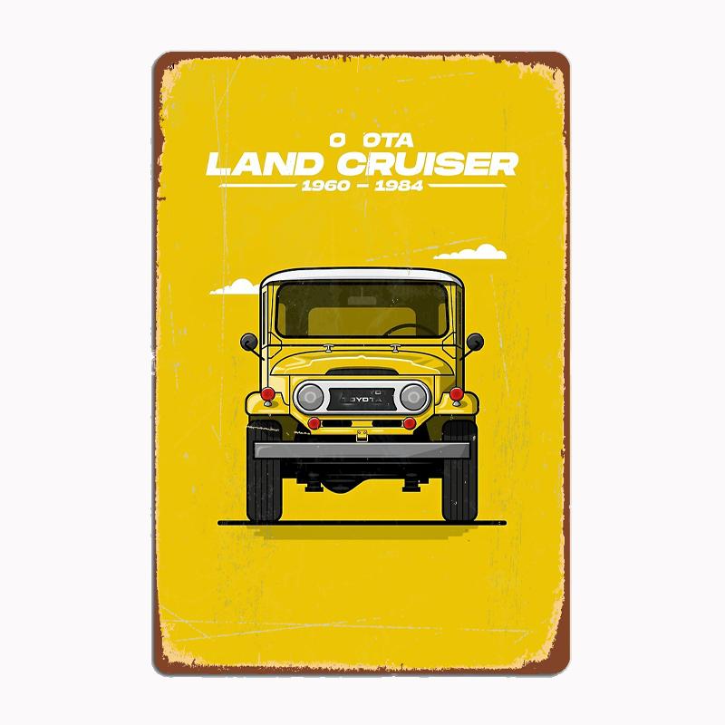 Classics Car Series Best Land Cruiser 4wd Retro Poster Metal Sign Garage Club Indoor Room Wall Decor Custom Tin Home Decor