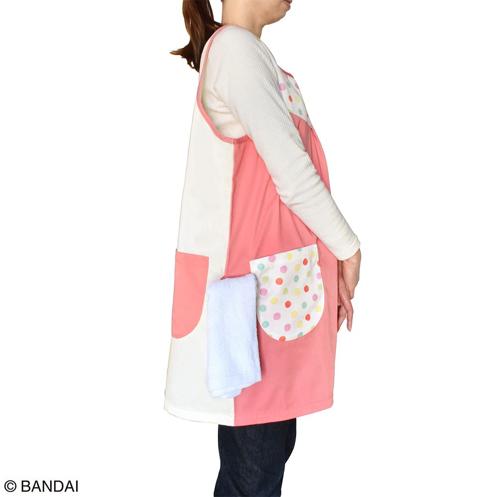 The School Salmon Bears' Apron, Pink/Ivory [ST-IKU0004]