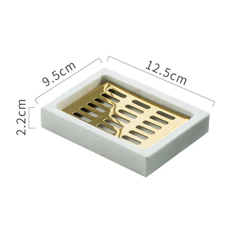 

Легкая роскошная мраморная мыльница Высококачественные мыльницы для ванной комнаты Креативное украшение для умывальника Изысканное украшение для ванной комнаты