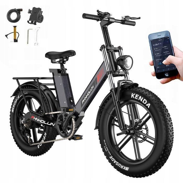 PHNHOLUN C6 PRO - Electric Bicycle - 1000W Motor - 17.5Ah Battery 48KM/h - Range 80 Km - Shimano 7 Speeds