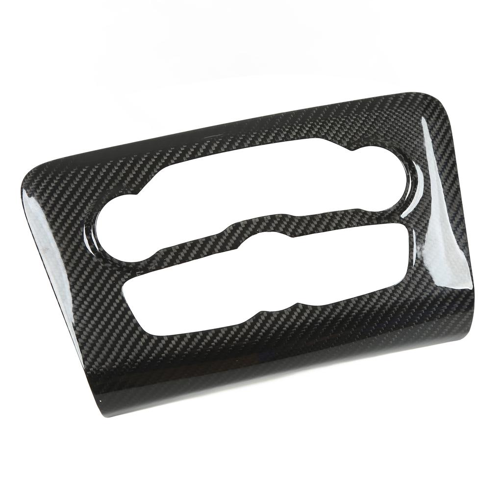 Mittelkonsole Klimaanlagenschalter Multimedia-Panel Abdeckung Zierleiste Kohlefaser Ersatz für Dodge Charger 2010–2022