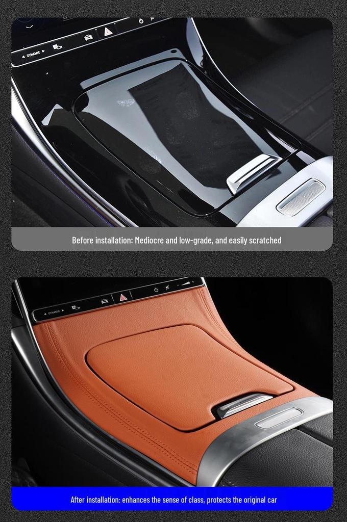 Mercedes-Benz GLC260L/GLC300 Mittelkonsolen-Schutzpanel - Kratzfestes Innenraum-Add-On.