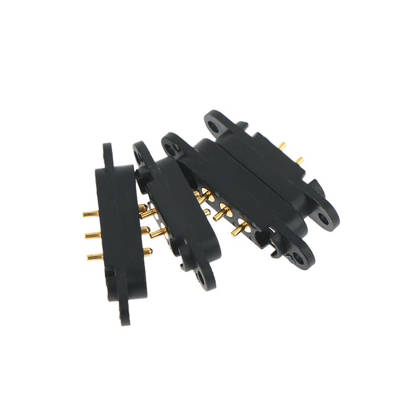 1 Pcs Dc 12V 3A Waterproof Magnetic Pogo Pin Connector 3P 4P Pin Pogopin Male Female Spring Loaded Dc Power Socket