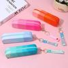 New Soft Silicone Pen Bag Gradient Color Large Capacity Pencil Case Multifunctional Learning Supplies Pen Storage Bag