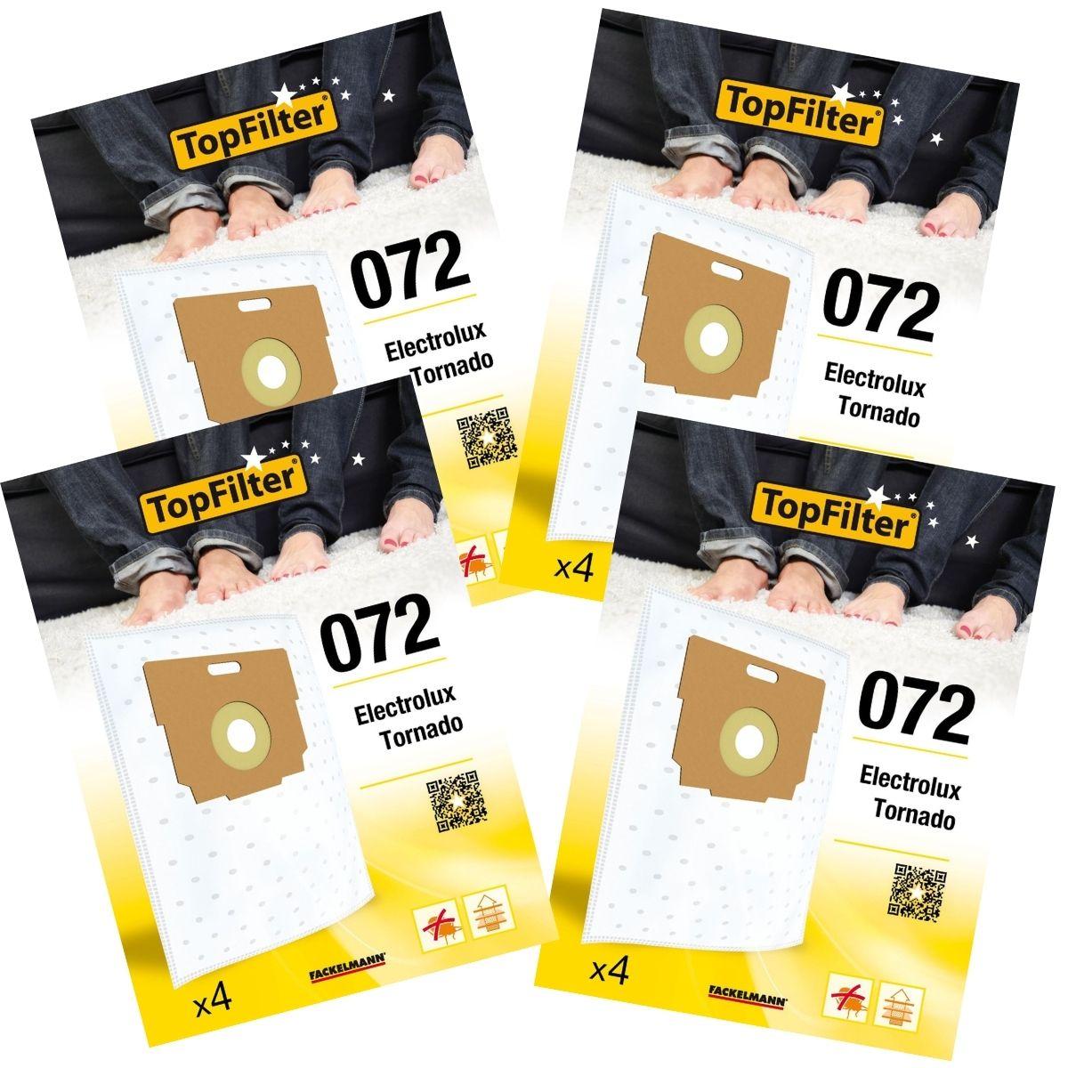 

Набор из 4 упаковок по 4 мешка для пылесоса 64072 Tornado TopFilter Premium ref. 9997750