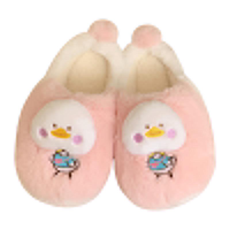 Thick bottom warm indoor home autumn and winter women's bag head cotton slippers cartoon duck casual comfortable slippers