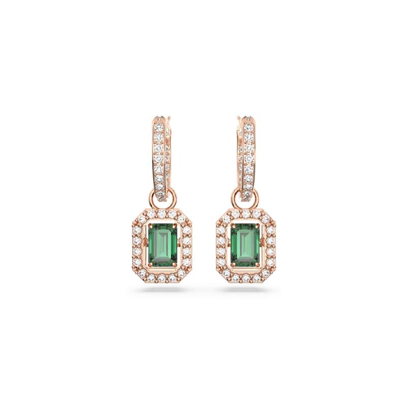 Swarovski Una Millennium Pendant Zirconia Earrings Unisex Couple Style Rose Gold 5650068