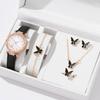 Jewelry and Butterfly Watch Set Trendy Alloy Jewelry Elegant Alloy Accessories Alloy Texture Perfect for Women Fashion