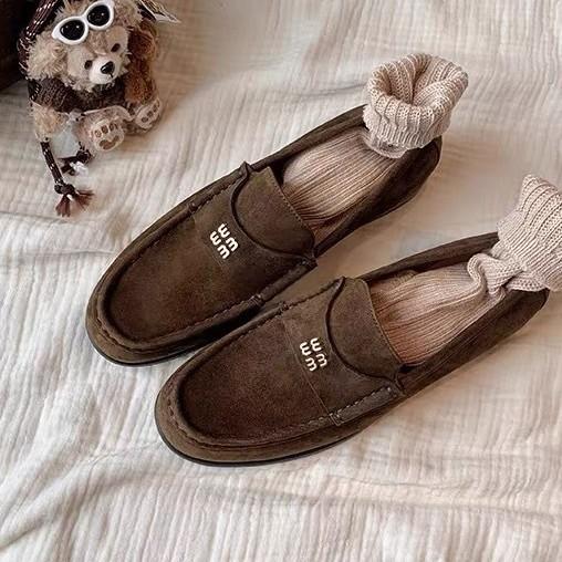 French School Style Lazy Shallow Mouth Doudou Shoes Versatile Casual Temperament