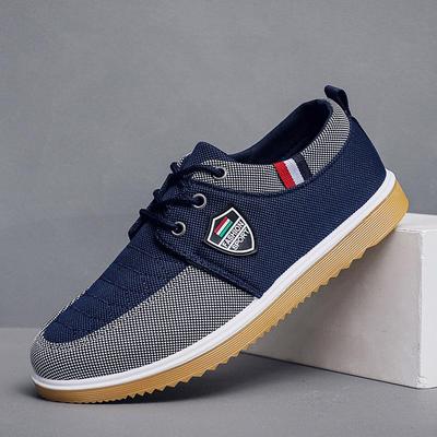 Scarpe in stoffa stile Vecchia Pechino da uomo per lavoro e tempo libero, stile coreano in taglie grandi, scarpe Oxford alla moda in tela.