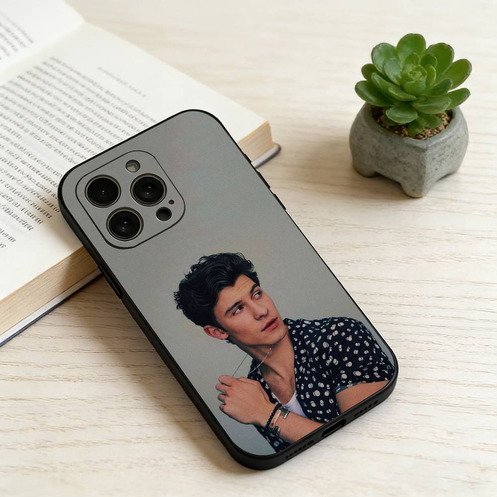 S-Shawn M-Mendes Phone Case For iPhone 17, 16,15,14,13,12,11 Plus,Pro Max, Others Soft Black Cover