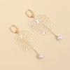 Retro temperament leaf earrings