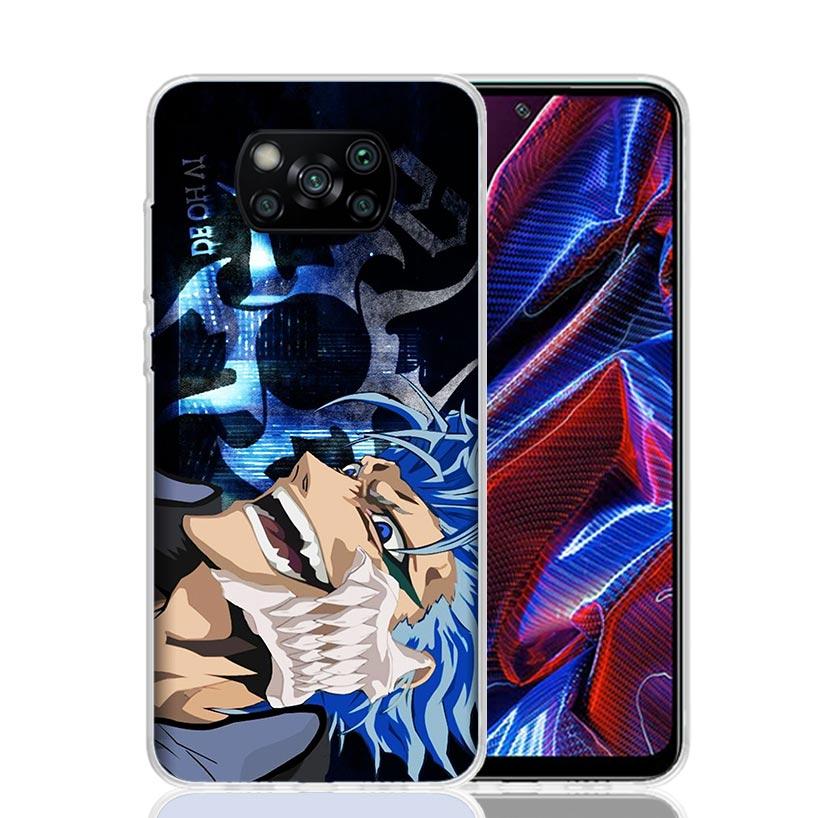 Bleach Grimmjow Case Phone Cover for Xiaomi Redmi Note 10 9 9S 8 8T 7 5 Pro Mi 12T 11T 10T 9T 12 11 Lite A3 A2 Trend Fundas Mi 1