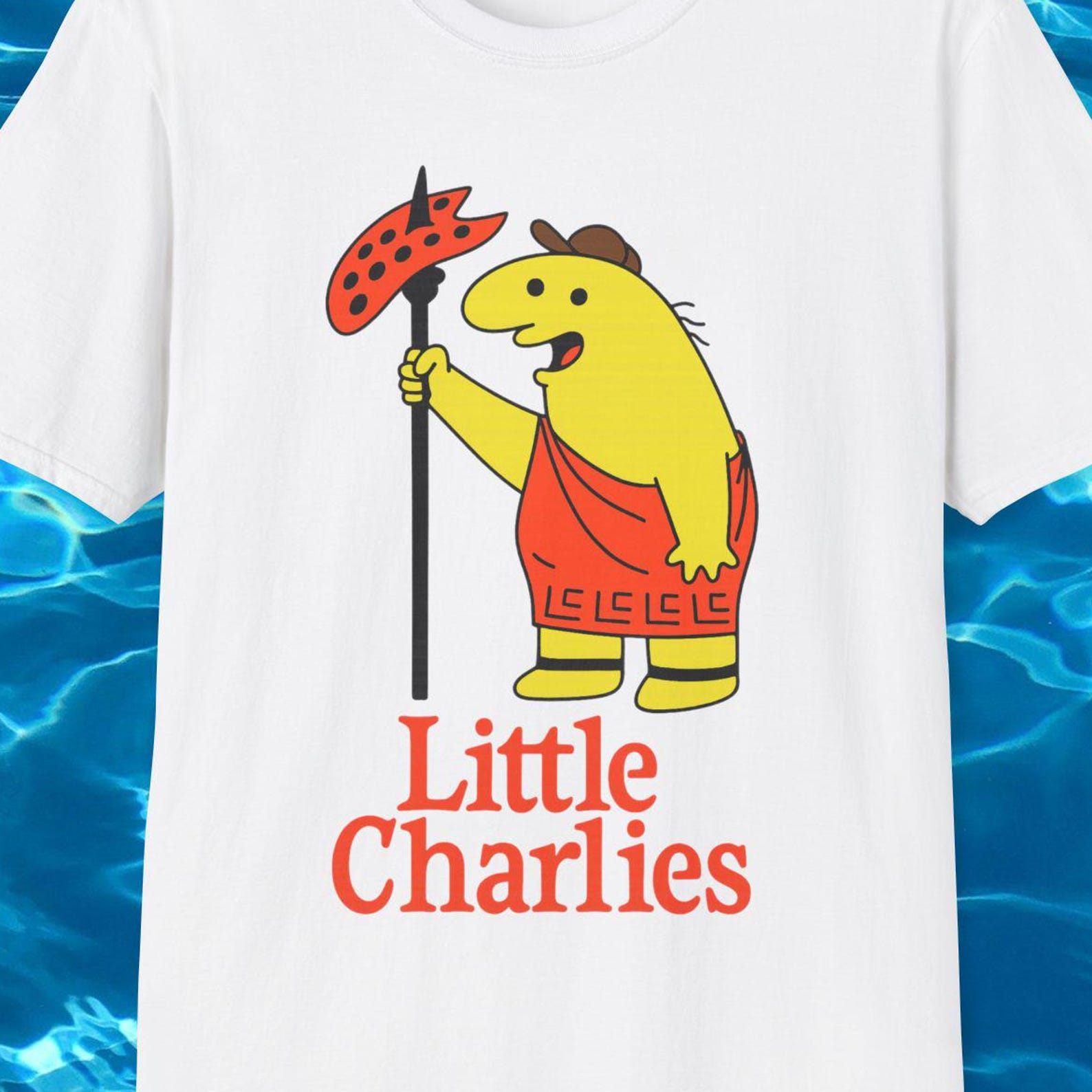 Little Charlies Smiling Pizza Meme TShirt, Funny Parody Joke Tee, Cartoon Fan Gift Shirt 3XL