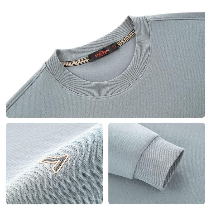 Men's Xinjiang Cotton Round Neck Pullover Sweatshirt