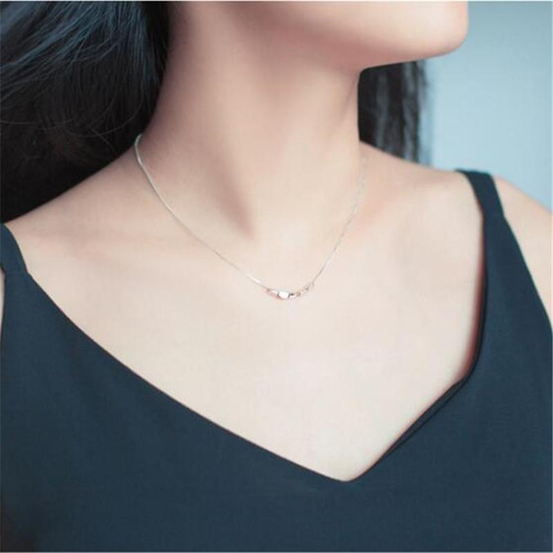 New Popular Literature Millet Grain 925 Sterling Silver Jewelry Small Particles Clavicle Chain Women Exquisite Necklaces XL267