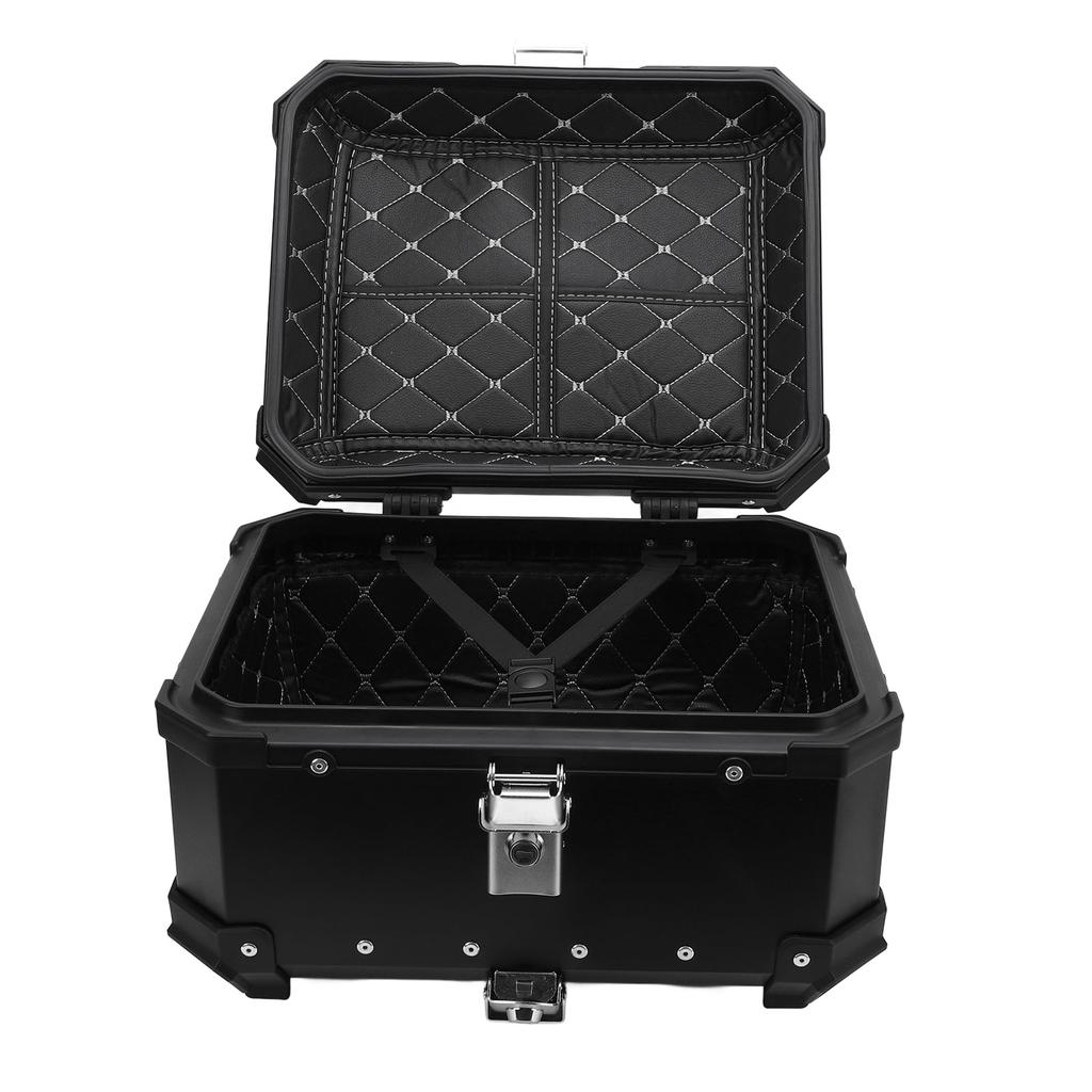 32L Motorcycle Top Box with Safety Lock Quick Release Universal Fit Water Resistant Motorcycle Trunk Luggage Top Case
