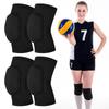 1 Paar Volleyball-Knieschoner, Knieschoner Volleyball Mädchen, Knieschoner für Damen Jugend Kinder, Weiche Schwarze Knieschoner für Sport