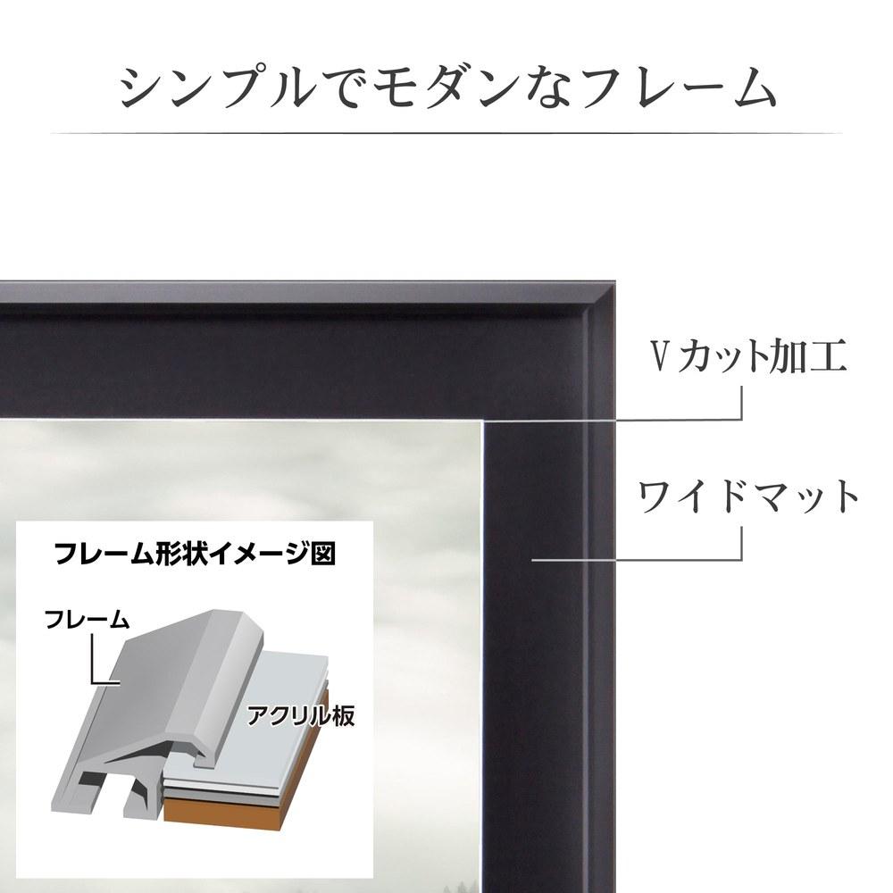 Hakuba Frame Aluminum AG-02 Full Paper Acrylic Board Black