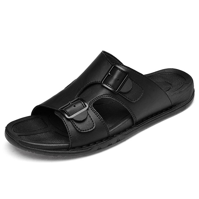 Men s 2025 Summer Large Size Open-Toe Anti-Slip Beach Sandals Size 43