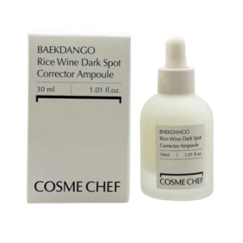 COSME CHEF Baekdango Rice Wine Dark Spot Corrector Ampoue 30ml Korea Beauty