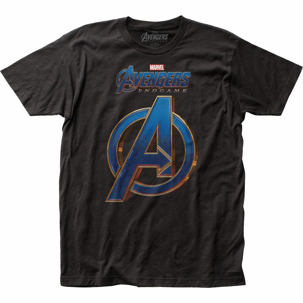 Avengers Endgame Logo T-shirt Mens Licensed Pop Culture Marvel Movie Tee Black L