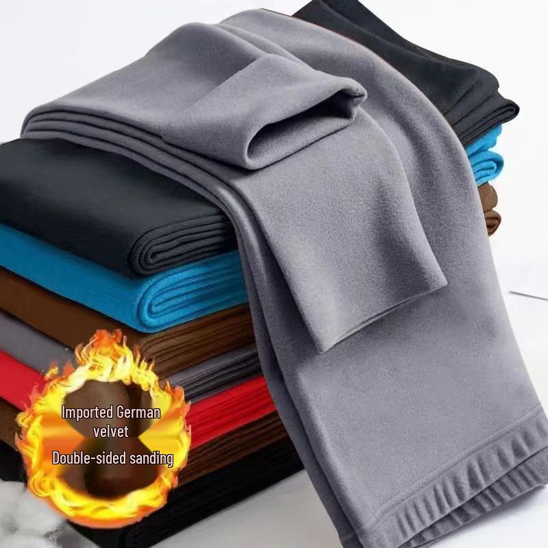 Men's Seamless Warm Fleece-Lined Autumn Pants - Thick Wool Base Layer & Winter Velvet Underwear