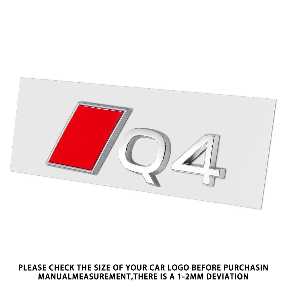 Aluminum ABS Car Styling Rear Trunk Badge Emblem Sticker Auto Accessories For Audi Q3 Q4 Q5 Q6 Q7 Q8 Sline TT RS S Quattro S3 S5