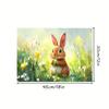 1PC Easter Bunny Placemats, Fashion Print for Dining, Kitchen, Party, Holiday & Home Decor